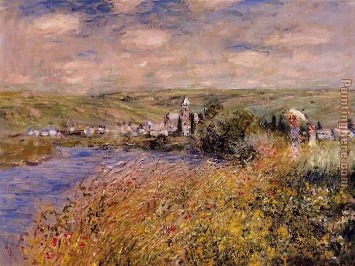 Claude Monet Vetheuil Seen from Ile Saint Martin
